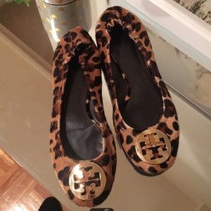 Tory burch cheetah ballet flats